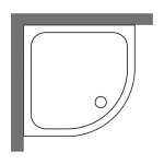 Viertelkreis Dampfduschen