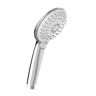 HSK Design-Handbrause AquaSwitch Rund, Weiß, inkl. Brauseschlauch, Silber