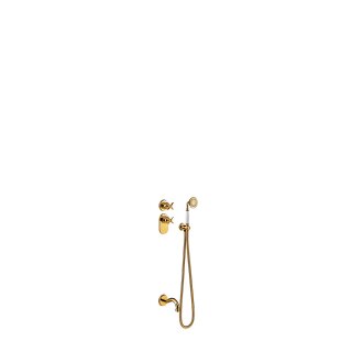Tres Tres Clasic, Thermostatset Unterputz Wannenbatterie, 24k Gold