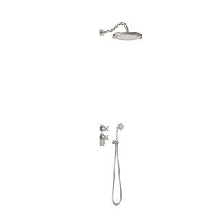 Tres Tres Clasic, UP Thermostat Showerset, Edelstahloptik