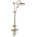 Tres Tres Clasic, Thermostat-Brausebatterie, Altmessing