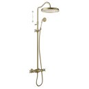Tres Tres Clasic, Thermostat-Brausebatterie, Altmessing matt