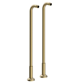 Tres Tres Clasic, Wasseranschluss zum Wannenboden, Altmessing matt
