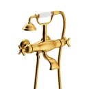 Tres Tres Clasic, Thermostat Wannenbatterie, 24k Gold