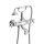 Tres Tres Clasic, Thermostat Wannenbatterie, chrom