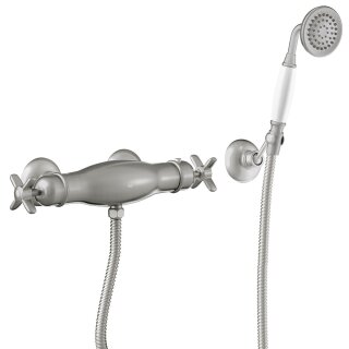 Tres Tres Clasic, Thermostat Brausebatterie, Edelstahloptik