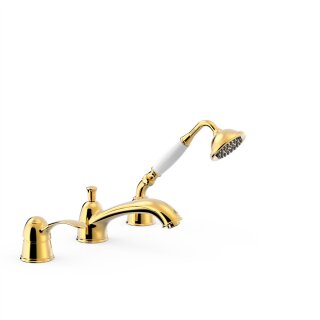 Tres Tres Clasic, Wannenrandbatterie 3 Loch, 24k Gold