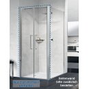 Novellini Young T2+S2 Pendeltür für Seitenwand, Grösse 108-112cm , Profilfarbe silber