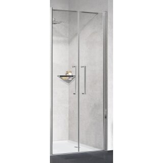 Novellini Young T2+S2 Pendeltür, Grösse 57-61cm, Profilfarbe schwarz matt