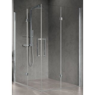 Novellini Young 2AS Eckeinstieg, Grösse 97-99cm , Profilfarbe schwarz matt