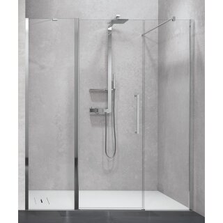 Novellini Young T2F+S Pendeltür, Grösse 91-93cm, Profilfarbe chrom