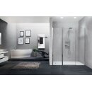 Novellini Young T2F+S Pendeltür, Grösse 81-83cm , Profilfarbe silber