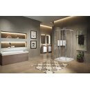 Novellini Lunes 2.0 RF Runddusche, Grösse 87-90cm x 117-120cm , Profilfarbe weiss