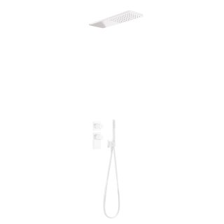 Tres Project-Tres, Thermostatset Unterputz Brausebatterie Block System, weiss matt