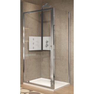 Novellini Lunes 2.0 GST Pendeltür für Seitenwand, Grösse 66-72cm, Profilfarbe silber matt