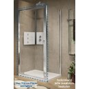 Novellini Lunes 2.0 GST Pendeltür für Seitenwand, Grösse 78-84cm, Profilfarbe chrom