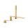 Tres Project-Tres, Einhebel Wannenrandbatterie, 24k Gold matt