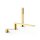 Tres Project-Tres, Einhebel Wannenrandbatterie, 24k Gold