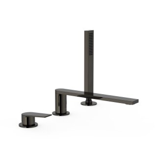 Tres Project-Tres, Einhebel Wannenrandbatterie, Metallic-schwarz