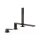 Tres Project-Tres, Einhebel Wannenrandbatterie, Metallic-schwarz