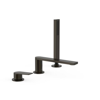 Tres Project-Tres, Einhebel Wannenrandbatterie, schwarz bronze