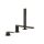 Tres Project-Tres, Einhebel Wannenrandbatterie, schwarz bronze