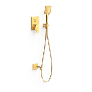Tres Project-Tres, Unterputz Brauseset Rapid-Box, 24k Gold