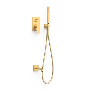 Tres Project-Tres, Unterputz Brauseset Rapid-Box, 24k Gold matt