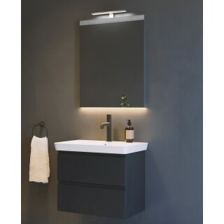 Euroshowers Viktoria Möbel-Set 600mm, schwarz mit weissem Waschbecken