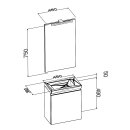 Euroshowers Viktoria Möbel-Set 450mm, weiss