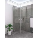 Dansani Match Drehtür Eckeinstieg (1/2), 97-99cm, klares Glas