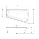 Riho Still Smart Plug&Play 170x110cm, Raumsparbadewanne, glänzende Oberfläche, linke Version