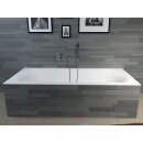Riho Linares Plug&Play 190x90cm, wandstehende Badewanne, glänzende Oberfläche, linke Version