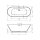 Riho Barcelona 170x70cm, freistehende Badewanne aus Solid Surface