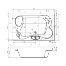 Riho Thermae Claudia 190x120cm, Whirlpool rechteckig