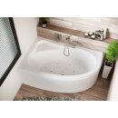 Riho Lyra 140x90cm, Raumsparbadewanne mit Whirlpoolsystem Air, glänzende Oberfläche, rechte Version