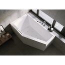 Riho Geta 170x90cm, Raumsparbadewanne mit Whirlpoolsystem Air, glänzende Oberfläche, linke Version