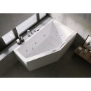 Riho Geta 160x90cm, Raumsparbadewanne mit Whirlpoolsystem Joy, glänzende Oberfläche, linke Version
