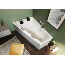 Riho Doppio 180x130cm, Raumsparbadewanne mit Whirlpoolsystem Air, glänzende Oberfläche, rechte Version
