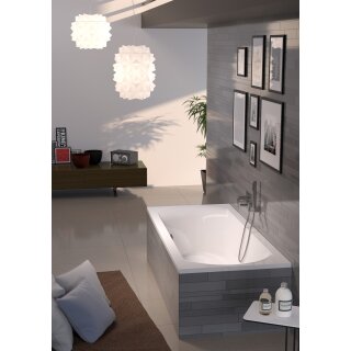 Riho Lima 160x70cm, rechteckige Badewanne, glänzende Oberfläche, rechte Version