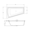 Riho Still Smart 170x110cm, mit LED-Kopfstütze,...