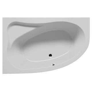 Riho Lyra 140x90cm, Raumsparbadewanne, glänzende Oberfläche, rechte Version, ohne/mit Whirlpoolsystem