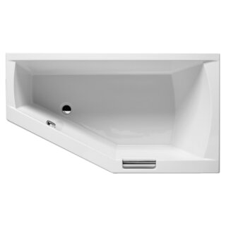 Riho Geta 160x90cm, Raumsparbadewanne, glänzende Oberfläche, linke Version, ohne/mit Whirlpoolsystem