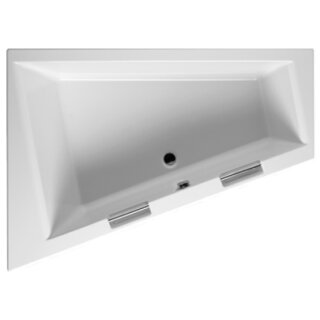 Riho Doppio 180x130cm, Raumsparbadewanne, glänzende Oberfläche, rechte Version, ohne/mit Whirlpoolsystem