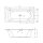 Riho Linares 180x80cm, rechteckige Badewanne, rechte Version, ohne/mit Whirlpoolsystem