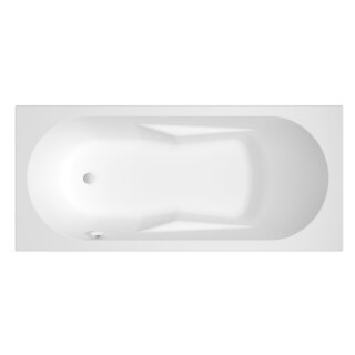 Riho Lazy 180x80cm, rechteckige Badewanne, glänzende Oberfläche, linke Version, ohne/mit Whirlpoolsystem