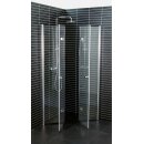 Euroshowers Twice corner, Eckeinstieg mit Drehfalttüren
