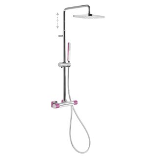Tres Loft Colors, Thermostatset Brausebatterie, Violett-chrom
