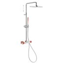Tres Loft Colors, Thermostatset Brausebatterie, Rot-chrom