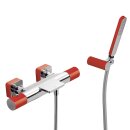 Tres Loft Colors, Thermostat Wannenbatterie, Rot-chrom